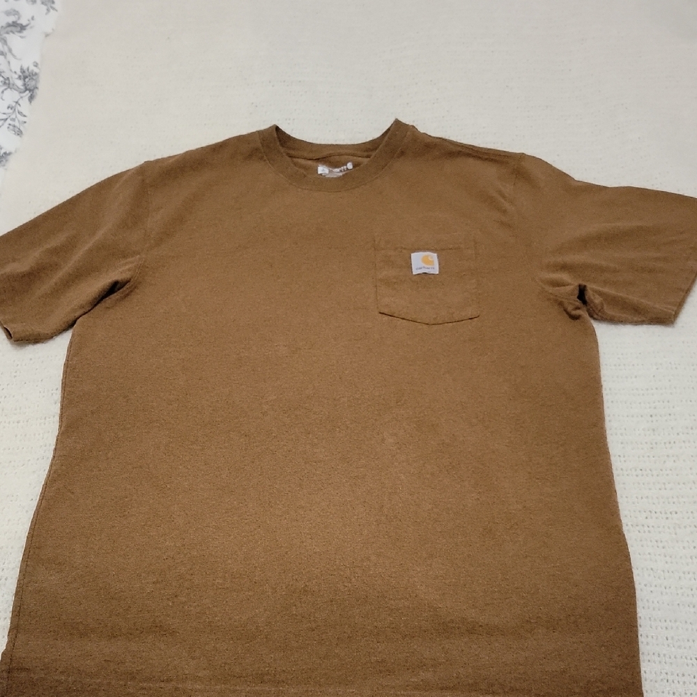 Brown Carhartt Pocket Tee Large Tall Loose Fit Workwear - Picture 1 of 6